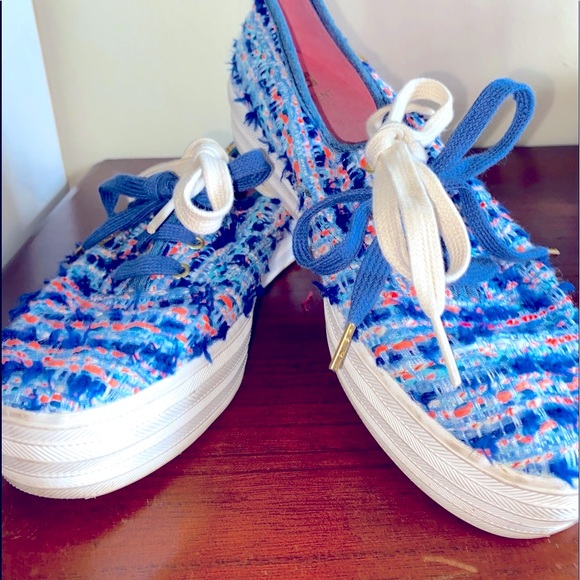 💫Keds - Canvas Blue & Pink Sneakers - Picture 1 of 9